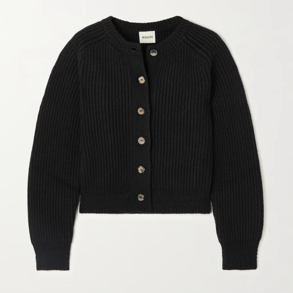 Khaite Michaela Rib Cashmere Cardigan